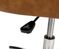 Caramel Brown Faux Leather Tufted Adjustable Office Chair -Hot Sale Office Furniture Store 810598931 A0 5
