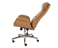 Light Brown Mid-Century Modern Faux Leather Executive Office Chair -Hot Sale Office Furniture Store 810598939 A0 6