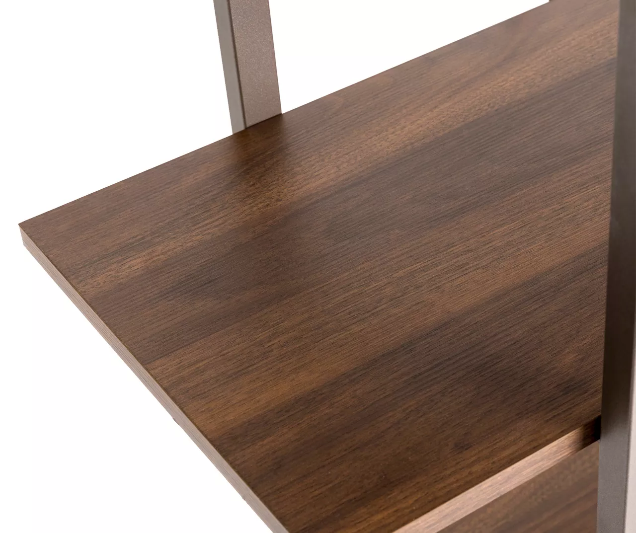 Walnut Modern Open 4-Shelf Bookcase 7 Walnut Modern Open 4-Shelf Bookcase - Image 5