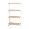 Blonde Wood Look & White 4-Tier Folding Bookcase -Hot Sale Office Furniture Store 810606565 A0 1