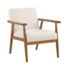 Cream Boucle & Wood Accent Chair -Hot Sale Office Furniture Store 810609718 A0 2