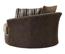 Alesbury Brown Faux Leather Oversize Swivel Accent Chair 9 Alesbury Brown Faux Leather Oversize Swivel Accent Chair -Hot Sale Office Furniture Store 810612255 2