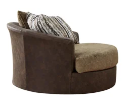 Alesbury Brown Faux Leather Oversize Swivel Accent Chair 10 Alesbury Brown Faux Leather Oversize Swivel Accent Chair -Hot Sale Office Furniture Store 810612255 4