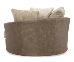 Keskin Brown Faux Leather Oversize Swivel Accent Chair 10 Keskin Brown Faux Leather Oversize Swivel Accent Chair -Hot Sale Office Furniture Store 810612413 4