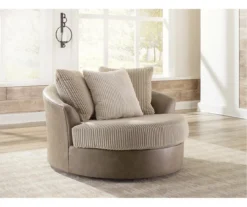 Keskin Brown Faux Leather Oversize Swivel Accent Chair 11 Keskin Brown Faux Leather Oversize Swivel Accent Chair -Hot Sale Office Furniture Store 810612413 5