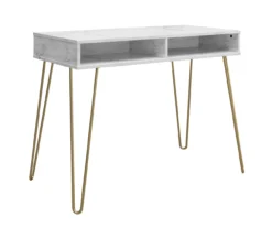 Novogratz Athena Faux Marble 2-Cubby Computer Desk -Hot Sale Office Furniture Store 810618403 4