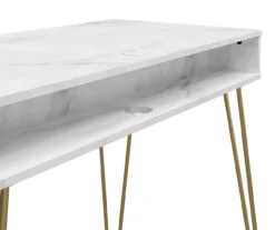 Novogratz Athena Faux Marble 2-Cubby Computer Desk -Hot Sale Office Furniture Store 810618403 5