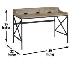 Corday Gray Wood Writing Desk With USB Charing 15 Corday Gray Wood Writing Desk With USB Charing -Hot Sale Office Furniture Store 810680820 A7
