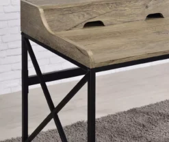 Corday Gray Wood Writing Desk With USB Charing 12 Corday Gray Wood Writing Desk With USB Charing -Hot Sale Office Furniture Store 810680820 B8 1