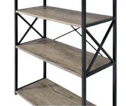 Corday Gray Wood 4-Shelf Open Bookcase -Hot Sale Office Furniture Store 810680821 A8