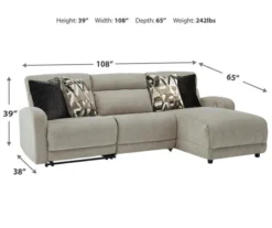 Colleyville Stone 3-Piece Power Reclining Sectional -Hot Sale Office Furniture Store combo760026 1