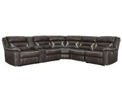 Signature Design By Ashley Kincord 4-Piece Faux Leather Power Reclining Sectional With Left-Arm-Facing Console Sofa -Hot Sale Office Furniture Store combo800019 1