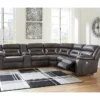 Signature Design By Ashley Kincord 4-Piece Faux Leather Power Reclining Sectional With Left-Arm-Facing Console Sofa -Hot Sale Office Furniture Store combo800019